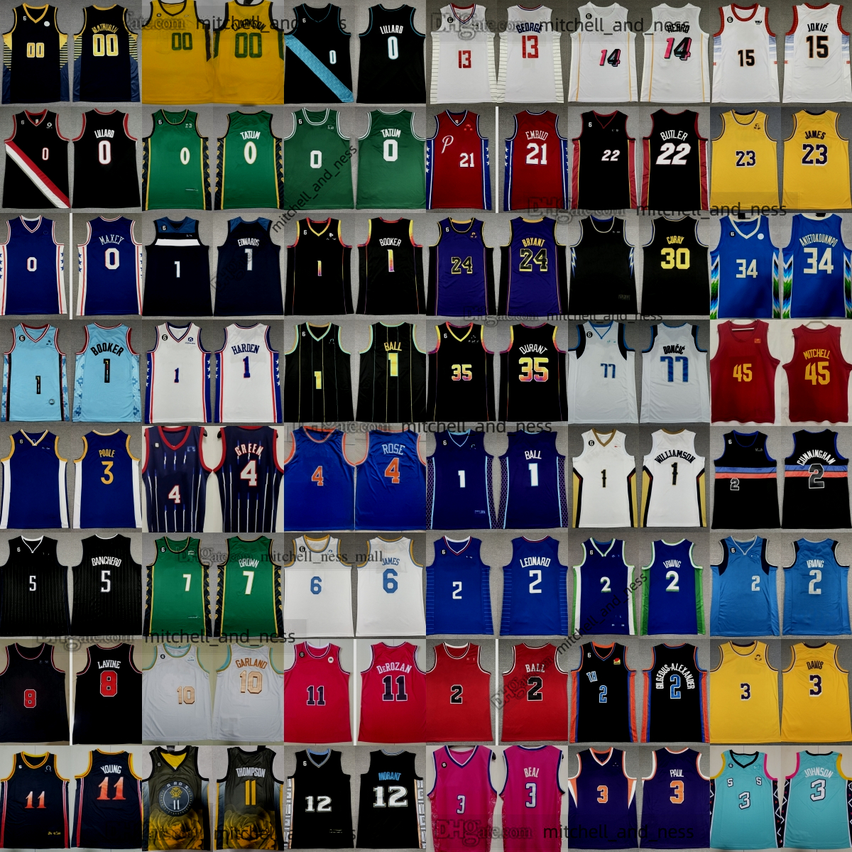 

Basketball Kyrie Irving Jersey Stephen Curry Ja Morant Jimmy Butler Lillard Tatum Devin Booker Kevin Durant Luka Doncic Antetokounmpo Donovan Mitchell Harden City, Aspicture (with team name)
