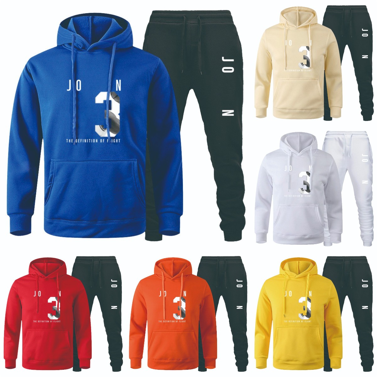 designers hoodie TrackSuit Men&#039;s Fashion Brand Letter Print Suit Hoodie Trousers Thickened Warm Sportswear Running Casual Hooded-image-851424836