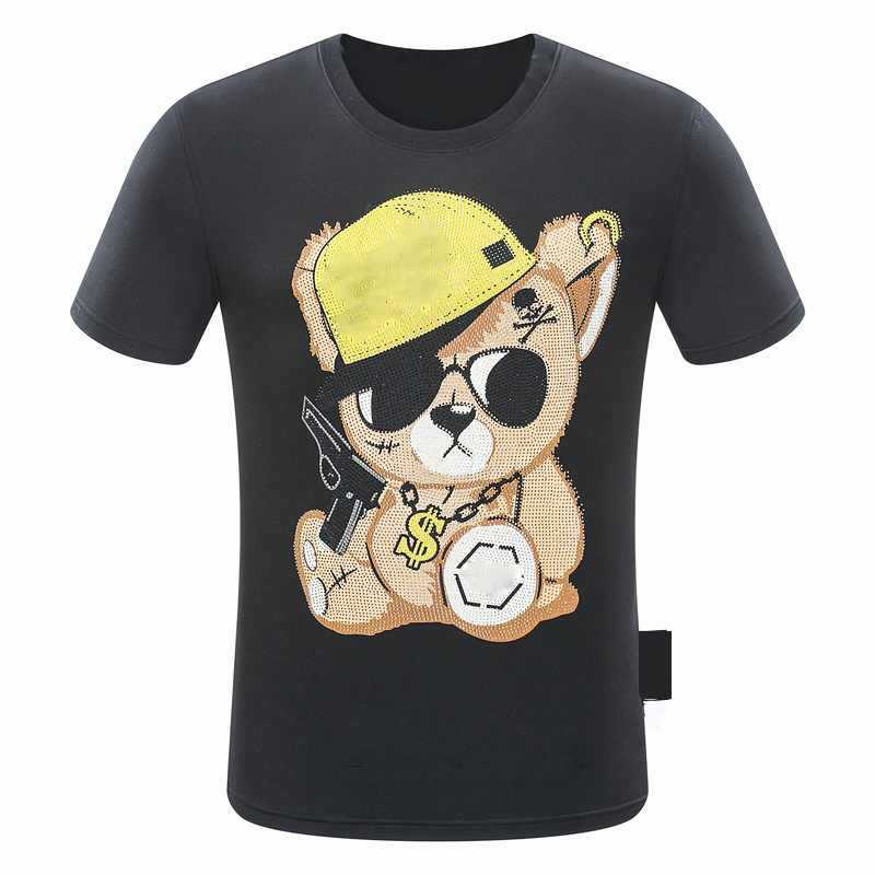 

2023ss mens tshirts men designer PLEIN BEAR skull diamond t shirt short sleeve dollar brown bear brand tee oneck high quality skulls tshirt tees tops pb #125 QTZ3, Don't choose(non-delivery)