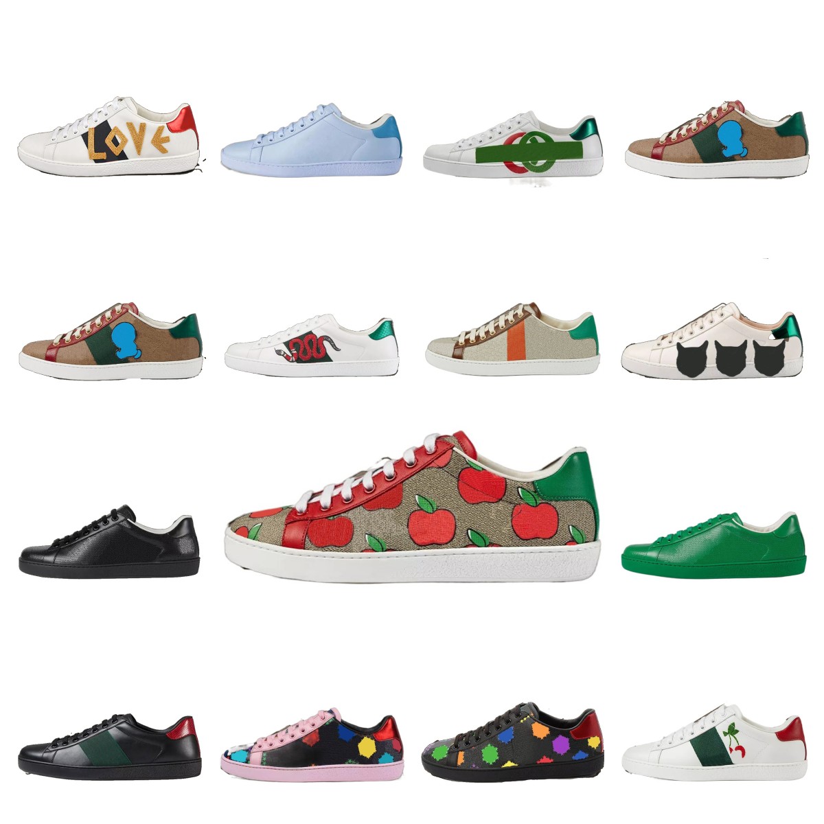 

Luxury fashion designer shoes brand leisure clothing shoes sneakers bee embroidered black tiger snake leather shoes white shoes sneakers walking 36-45, 27