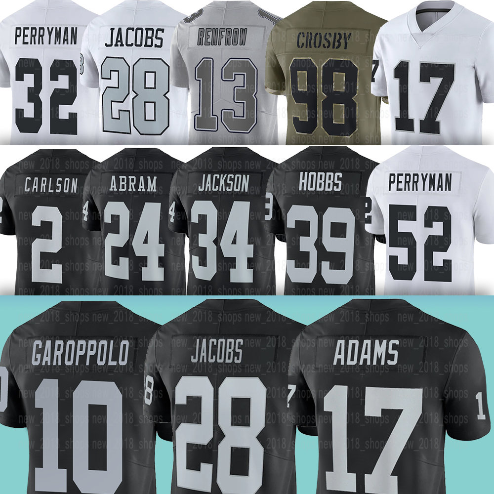 

Las Jimmy Garoppolo Vega Davante Adams Raideres Jakobi Meyers Marcus Epps Maxx Crosby Daniel Carlson Nate Hobbs Hunter Renfrow Josh Jacobs Chandler Jones, Men(tu xi z )