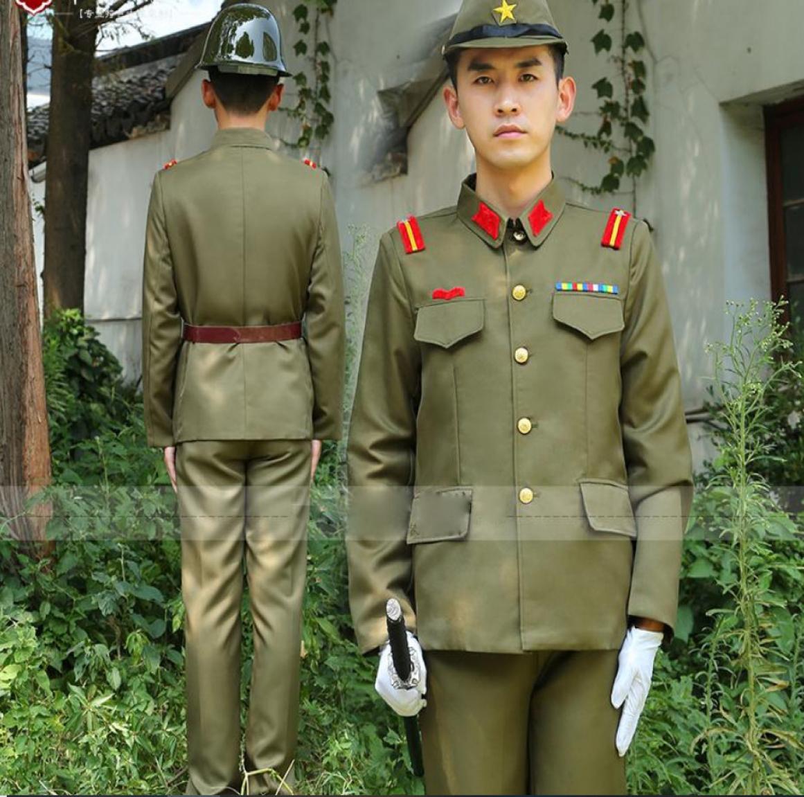 

Japanese Imperial officer Traditional vintage green costumes stage drama show Takimi military uniform japanese military costume6843027, Forman