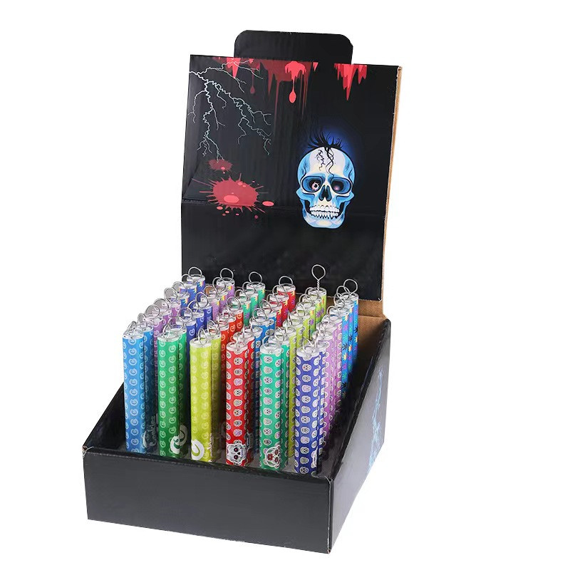 

Pyrex glass one hitter pipe bat smoking accessories colorful Steamroller Hand Pipe oil burner Filters tube nail tips bong with brush and gift box
