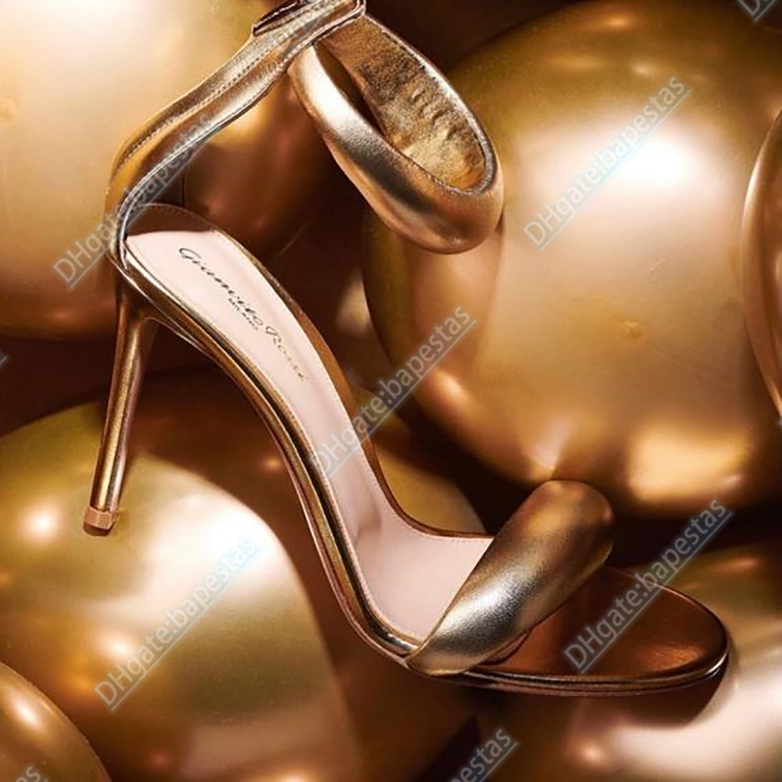 

dress shoes luxury slides designer classic leather high heel women sandals slipper Gianvito Rossi Sandal10.5cm stiletto Heels ankle strap, #4 silver