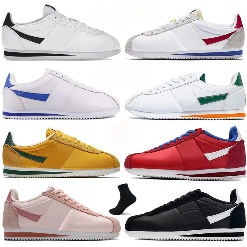 

2022 2023 Classic Cortez basic mens running shoes Forrest Gump stranger things triple black white Nylon metallic gold men women sports trainers Designer sneakers, 10 obsidian white