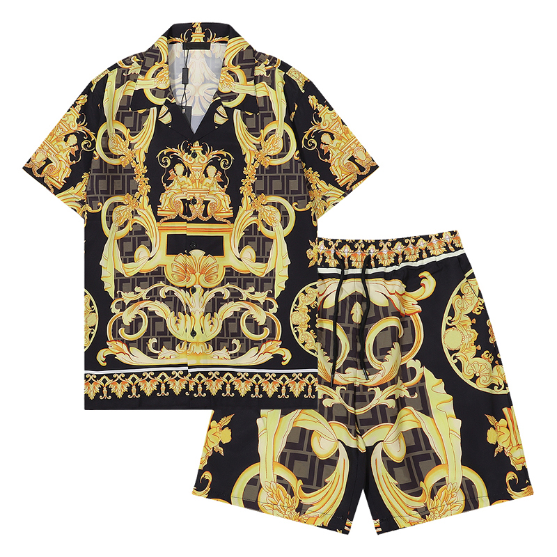 

Men's Tracksuits Mens Fashion Geometric print bowling shirt Hawaii Floral Casual Shirts Men Slim Fit Short Sleeve Mens Designer Shorts Fashion Clothing, 01