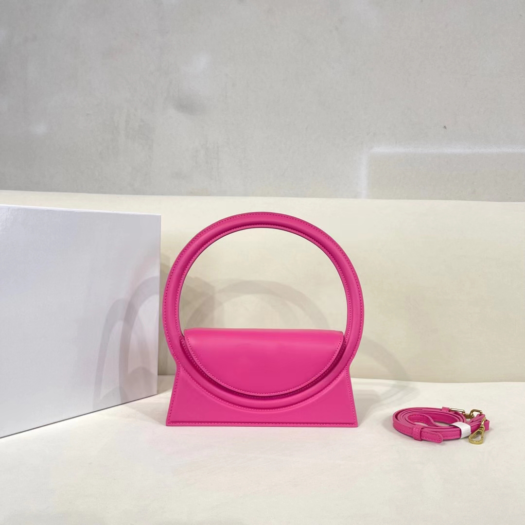 

with box summer bags fashion womens le sac rond handbags tote pink blue beige shoulder bags round totes bag 24CM