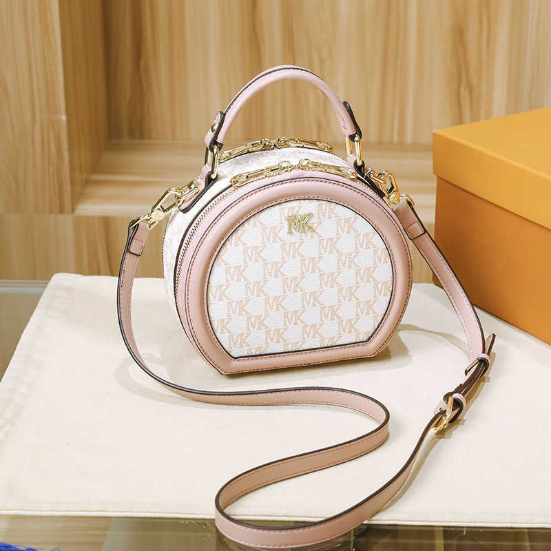 

leather women's bag old flower round cake bag apple small round bag one shoulder diagonal cross portable, Brown10