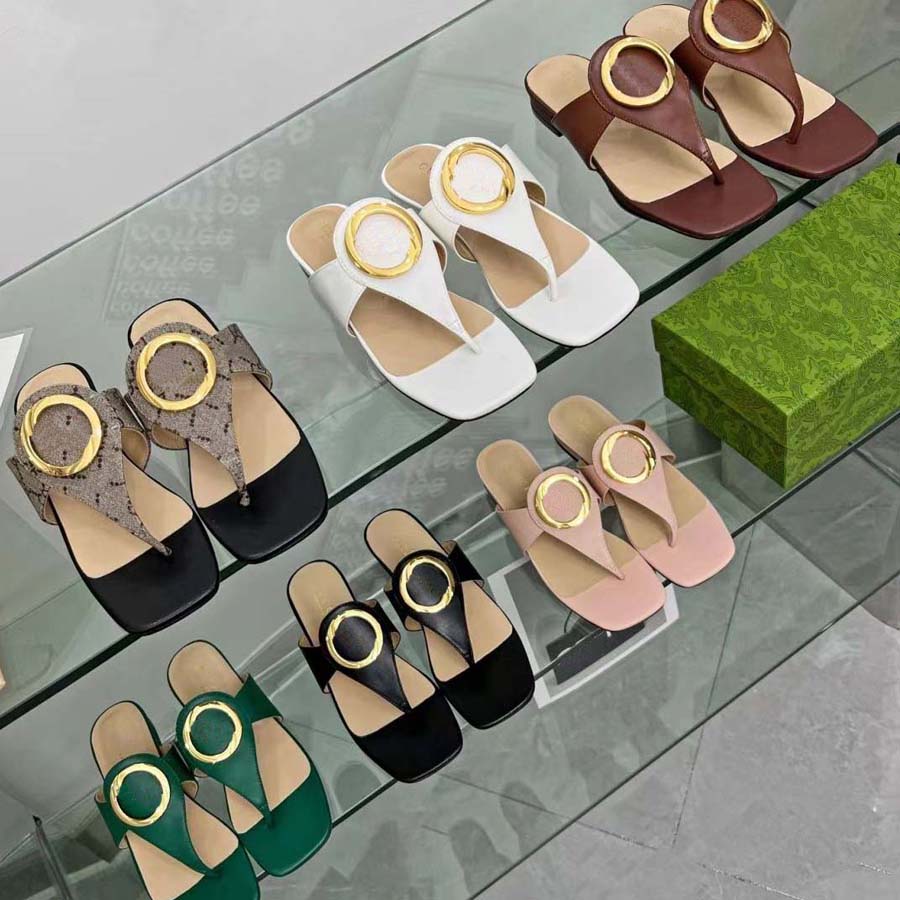 

Fashion Slipper sandal slides classic Women Sandals square toe shoes Top Luxurys brand women summer sandals big lip-flops with sole Flops Slippers, #5