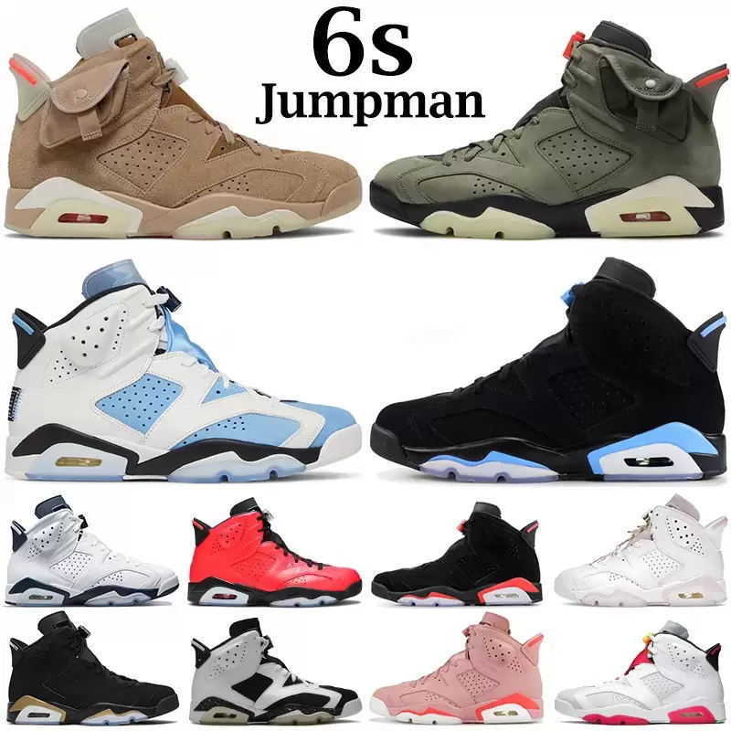 

Jumpman 6 6s Cool Grey Toro University Blue Red Oreo Georgetown Midnight Navy Cactus Jack Black Infrared UNC mens trainers outdoor sports sneakers size 40-47, 25#