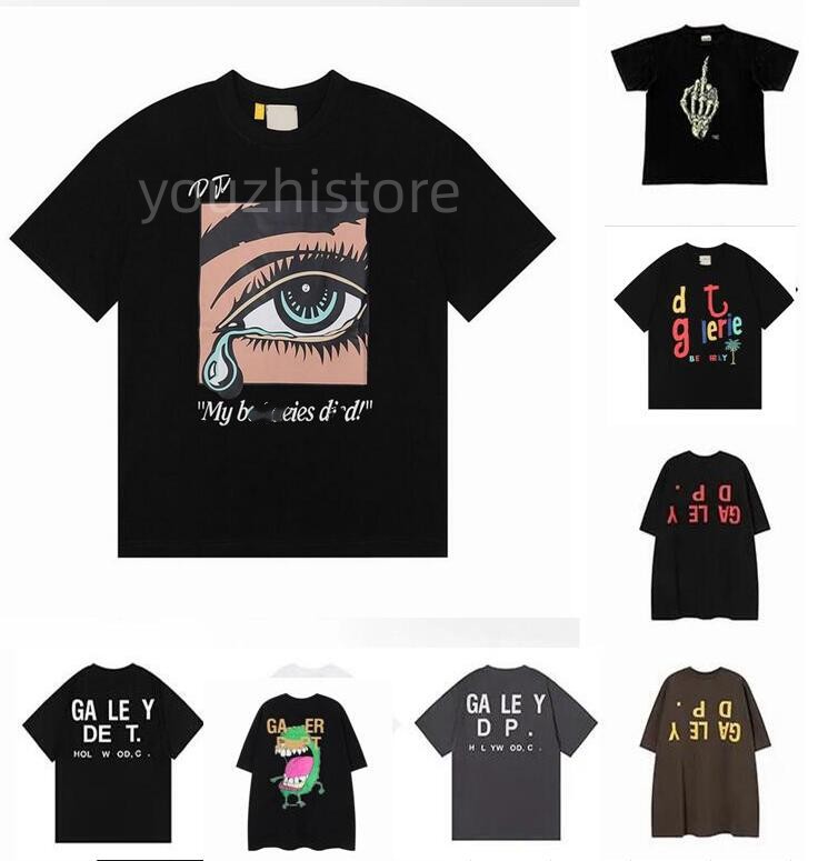 

Designer Mens T-shirts Summer Galleryse depts shirt Vintage wash do old Angel gallery Skeleton car graffiti print casual loose short sleeve T-shirt Galleryes depts, Cu11