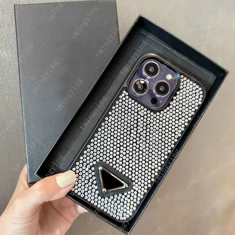 

Designer Cell Phone Cases For iPhone 14 Pro Max 13 12 14Plus Case iPhone14 14Pro iPhone13 13Pro iPhone12 12Pro Luxury Clear Glitter Cover Fashion Bling Shell With Box, #4- p letter