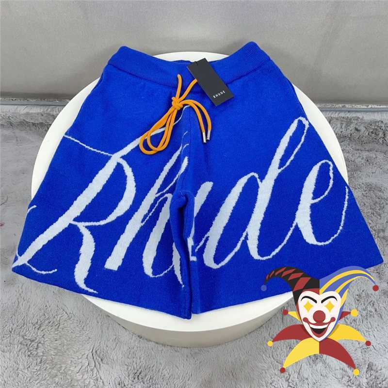 

Oversized RHUDE Knitted Shorts High Street Top Version Jacquard RHUDE Breeches