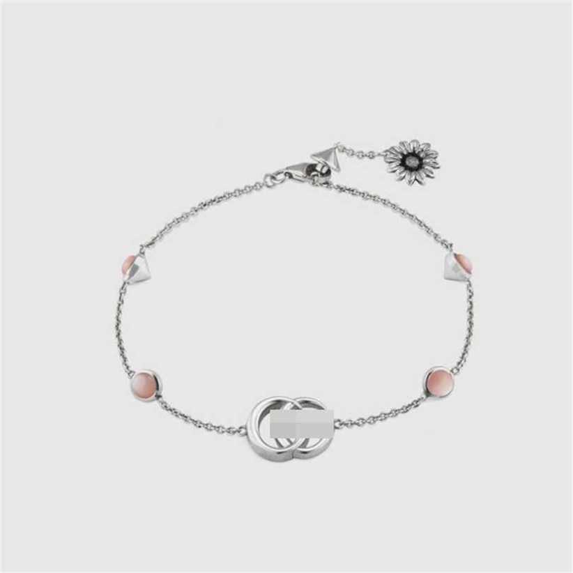 

2023 Designer New Jewelry Double Bracelet 925 Sterling Silver Fashion Men's and Women's Old Versatile Bracelet Daisy Home Bracelet