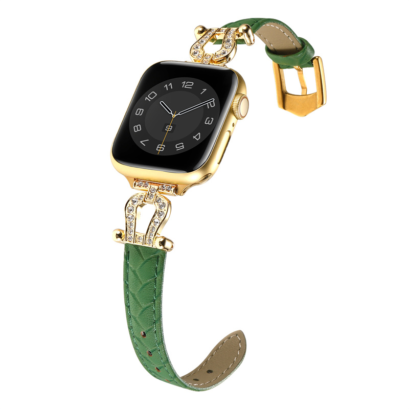 

Diamond Bracelet Braided Leather Strap For Apple Watch 44mm 45mm 44mm 42mm 41mm 40mm 38mm bands Luxury Wristbands iWatch Series 8 7 6 5 4 Watchband Accessories 1pcs