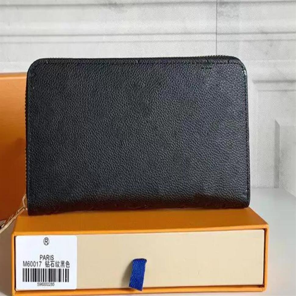 

Embossed black Fashion women clutch lady ladies long wallet pu leather single zipper wallets classical corn purse card holder 6001292g, Brown flower