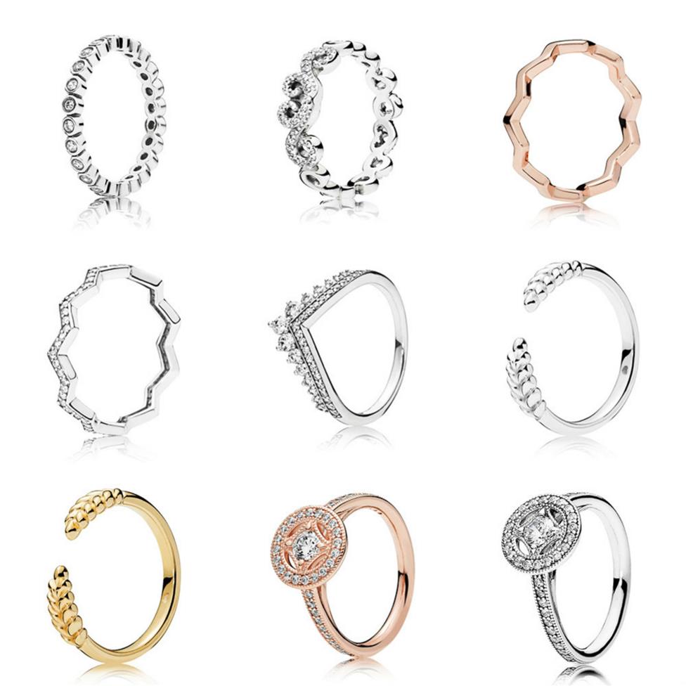 

2019 New 100% 925 Sterling Silver Ring 190941CZ 197117CZ 187752 197751CZ 197736CZ 197699 167699 181006CZ 191006CZ201r