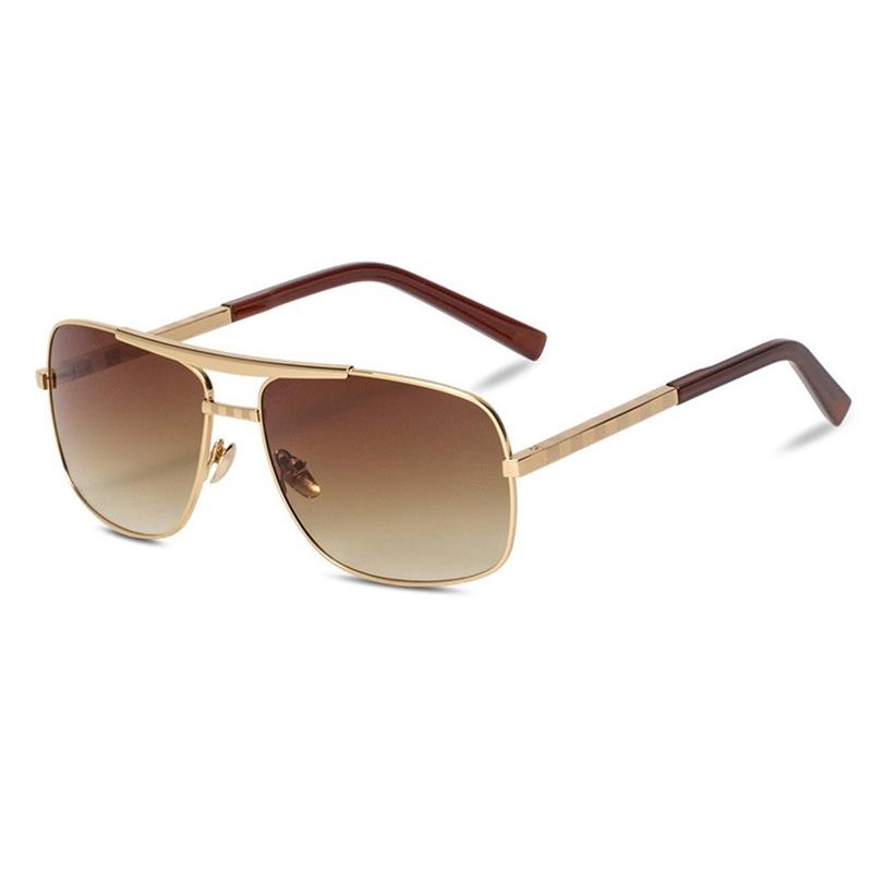 

new luxury logo sunglasses men and women attitude sunglass gold frame square metal frame vintage style outdoor design classical mo243m