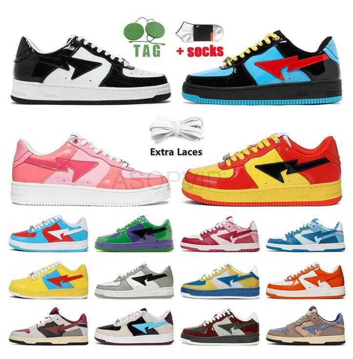 

2023 New Designer Casual Shoes Platform Sneakers Sk8 Sta Patent Leather Green Jjjjound Black White Plate-forme for Men Women, 19