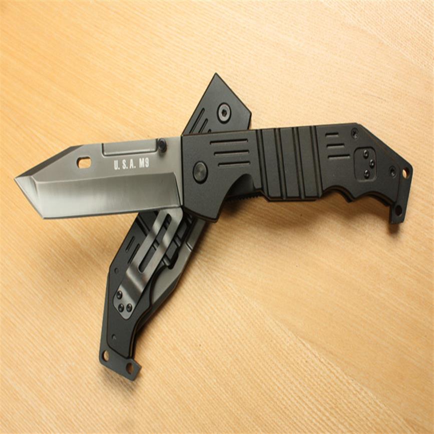 

USA M9 Titanium Folding Knives 440C 59HRC Tactical Camping Hunting Survival Pocket Knives Utility Clasp EDC Hand Tools Xmas Man Co211d