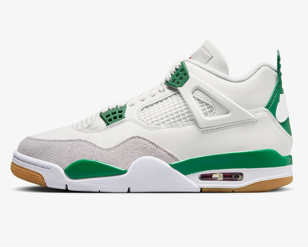 

Jumpman 4 Pine Green Basketball Shoes 4s Sail/Pine Green-Neutral Grey-White Outdoor Sneaker Sports With Original Box, #1