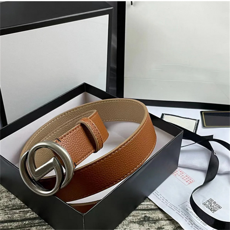 

Mens Designers Belt Luxury Womens Belts Double Bronze Letter BuckleGenuine Leather belt fashion business casual Gold Silver black Tricolor simple classic