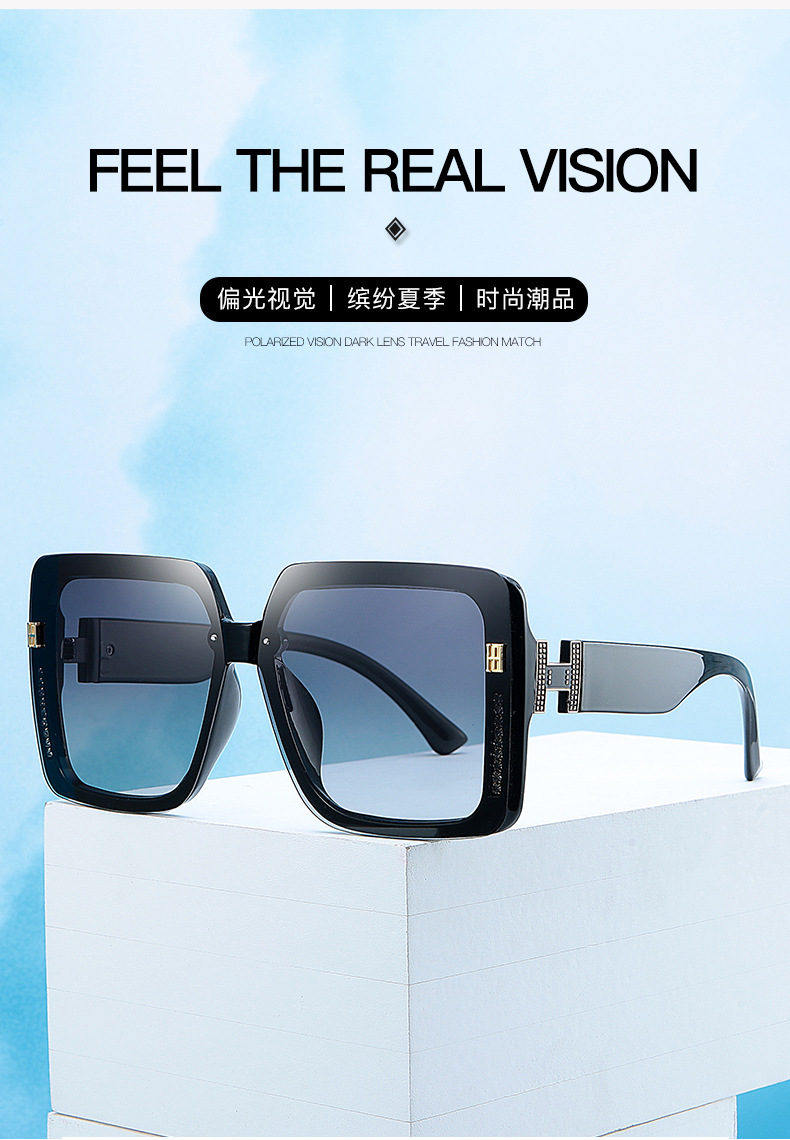 

Women's police sunglasses Fashion Polarized Sunglasses Stylish retro square polarized sunglasses H large frame sunglasses
