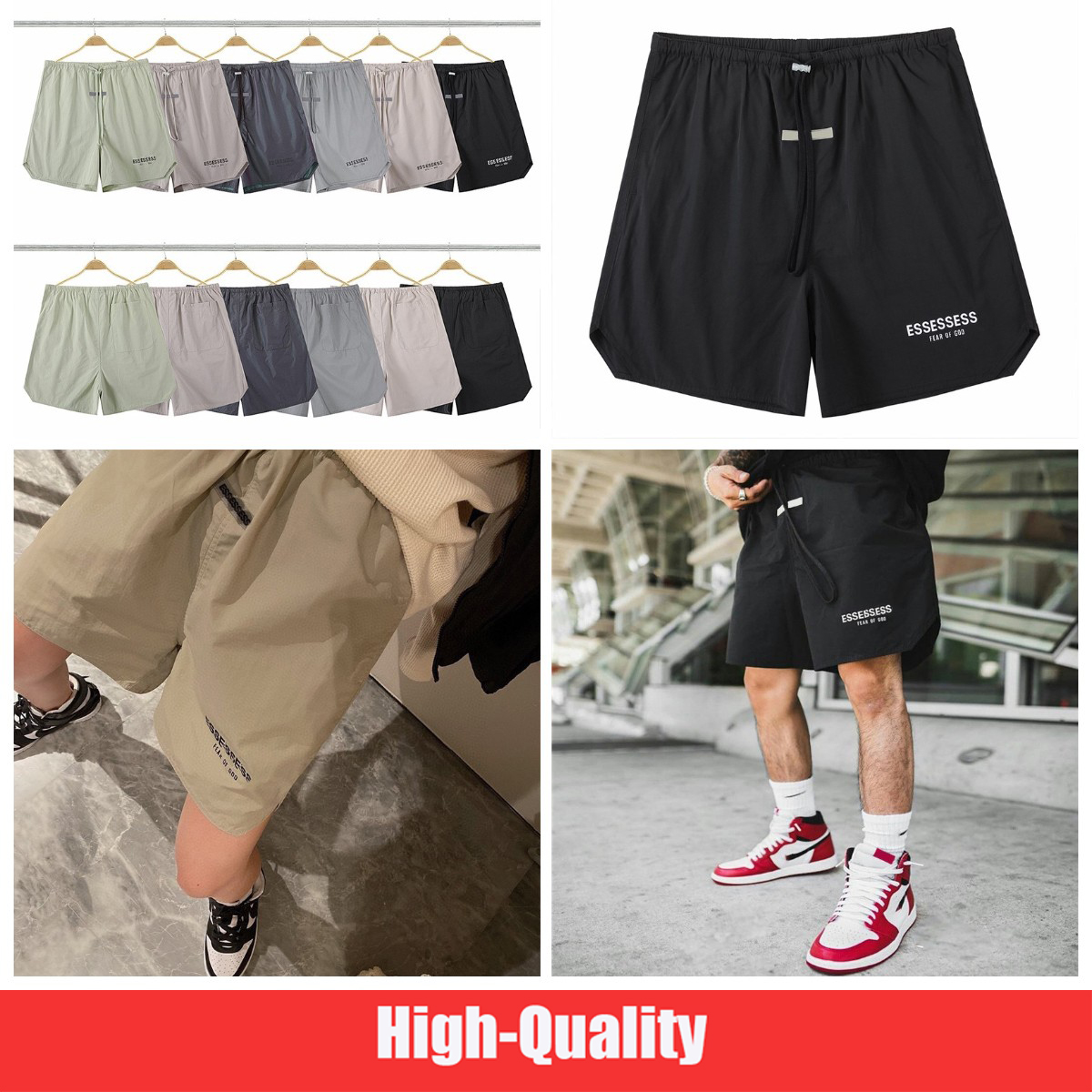 

Summer Mens Womens essentail Shorts designer shorts Casual essen Short Shortpants Fashion Loose Clothing essentiel letter print running sports pants, Customize