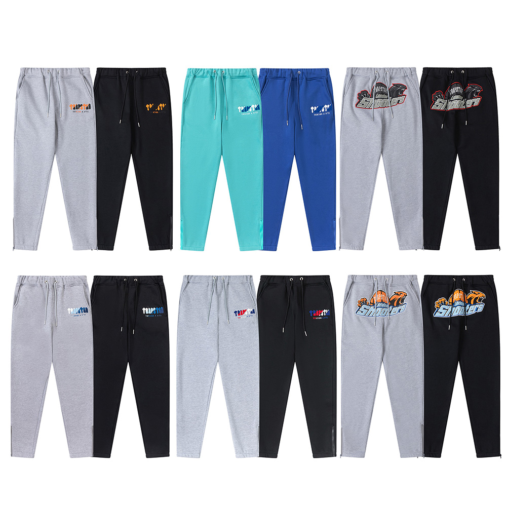 

Men' Pants TRAPSTAR casual trousers Classic Elastic Waist Hip-hop Fashion Sweatpants letter decoration thick trousers