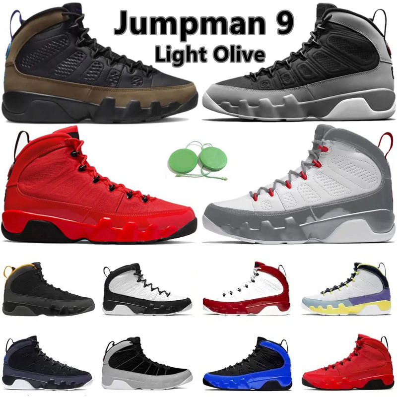 

Jumpman 9 9s Mens Basketball Shoes Light Olive Particle Grey Black White High Fire Gym Red UNC Blue University Gold Men Trainers Sports Sneakers Sneaker, Color#13