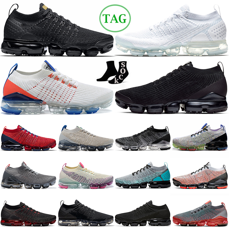 

2023 vapor max plus 3.0 running shoes mens fly knit Triple Black White Volt Laser Gold Hyper Turquoise Pure Platinum Noble Red flyknit men outdoor trainers, Blue