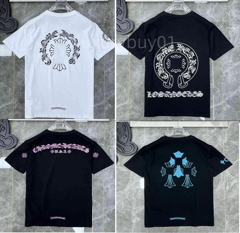 

Classic Fashion Ch Mens t Shirts Sanskrit Letter T-shirt Horseshoe Cross Pattern Tshirts Designers Hip Hop T-shirts Woman Summer Tops Tees Zxmp, Cu23