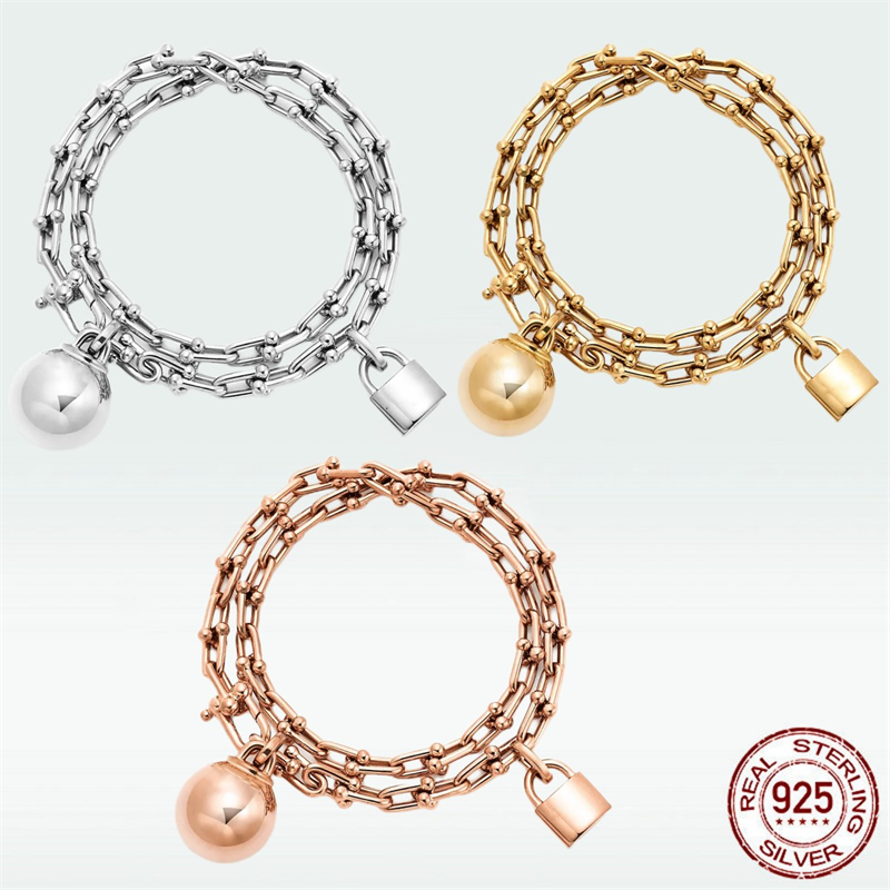 

Tiff Designer authentic Wrap Bracelet chain bracelet bangle necklace stud earrings for Women Luxury Brand Jewelry Fashion 925 sterlling silver 18k gold love Gift