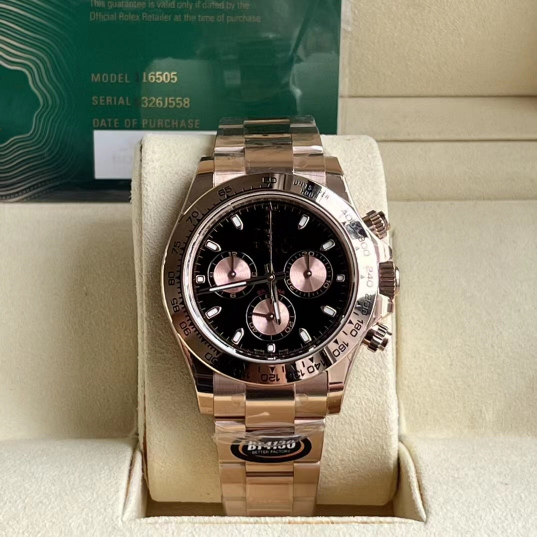 

BT factory watch diameter 40mm thick 12.2mm 4130 movement high penetration sapphire glass three seamless stitching head full table 904 fine steel, As shown