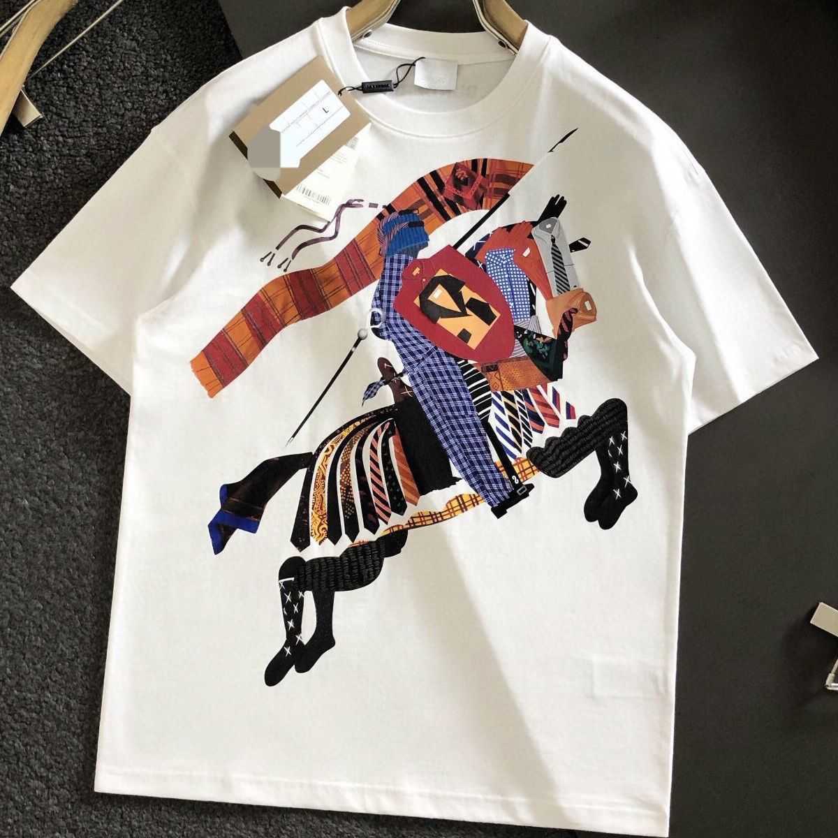 

Burb designer tshirt men women weatshirt tb war horse 3d printing short sleeve t shirt summer cotton tshirts pullover tee casual T-shirt 4xl, White