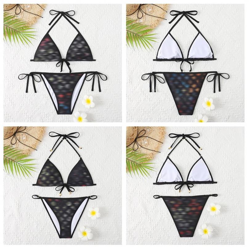 

Trendy Womens Swimwear Split Bikini Fashion Halter Women Swimsuit Bikinis Textile Summer Holiday Bathing Suit Two Styles224G, Please contact me real pictures
