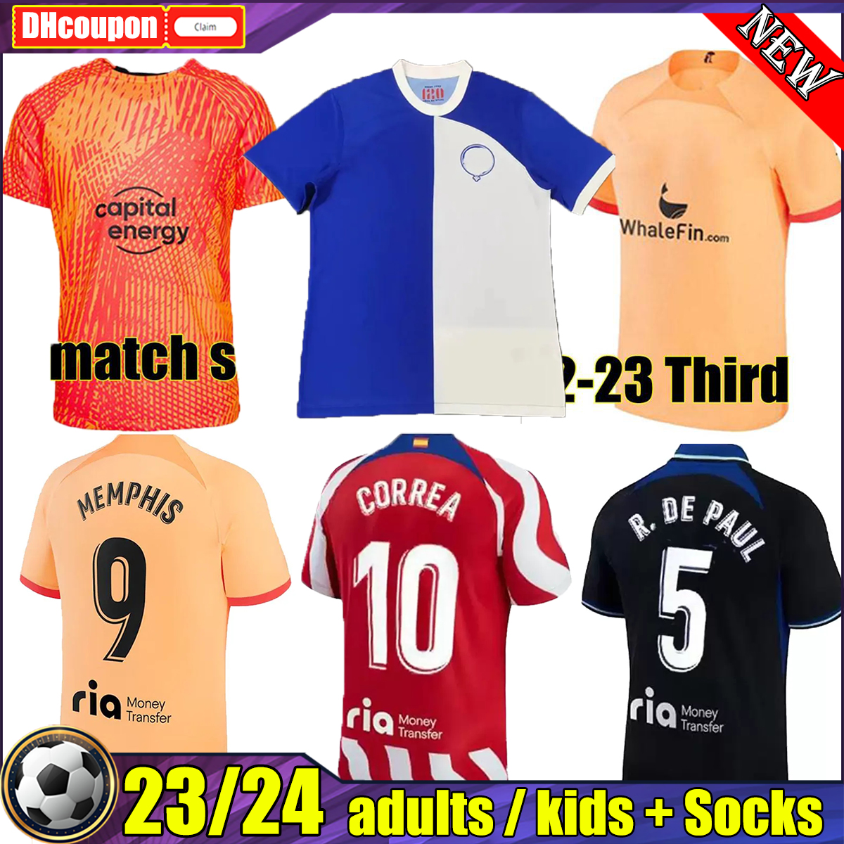 

JOAO FELIX M. LLORENTE 23/24 120th soccer jerseys 2023 MORATA Correa camiseta football shirt men kids kit GRIEZMANN R. DE PAUL MEMPHIS CARRASCO KOKE Atletico MadridS, 16