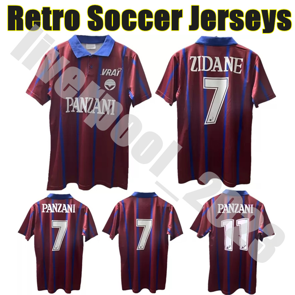 

1993 1995 Girondins de Bordeaux Retro Soccer Jerseys Bordeaux ZIDANE DUGARRY WITSCHGE LIZARAZU Classic 93 95 Vintage Football Shirts Uniform S-XXL