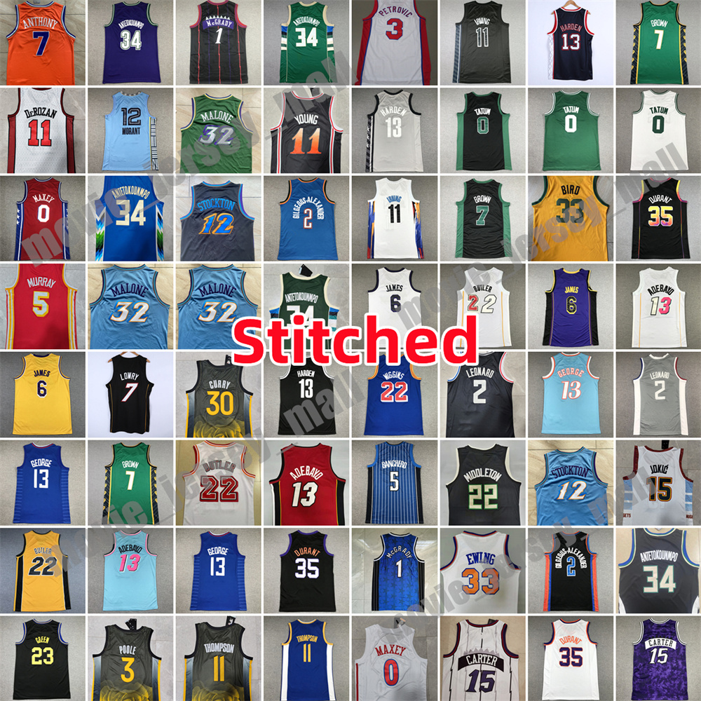 

Durant Stitched Basketball Doncic Tatum Ja Morant Jersey Stephen Harris Curry LaMelo Ball Jimmy Butler Lillard Devin Booker Kevin Antetokounmpo Donovan Vucevic, Choose number on picture
