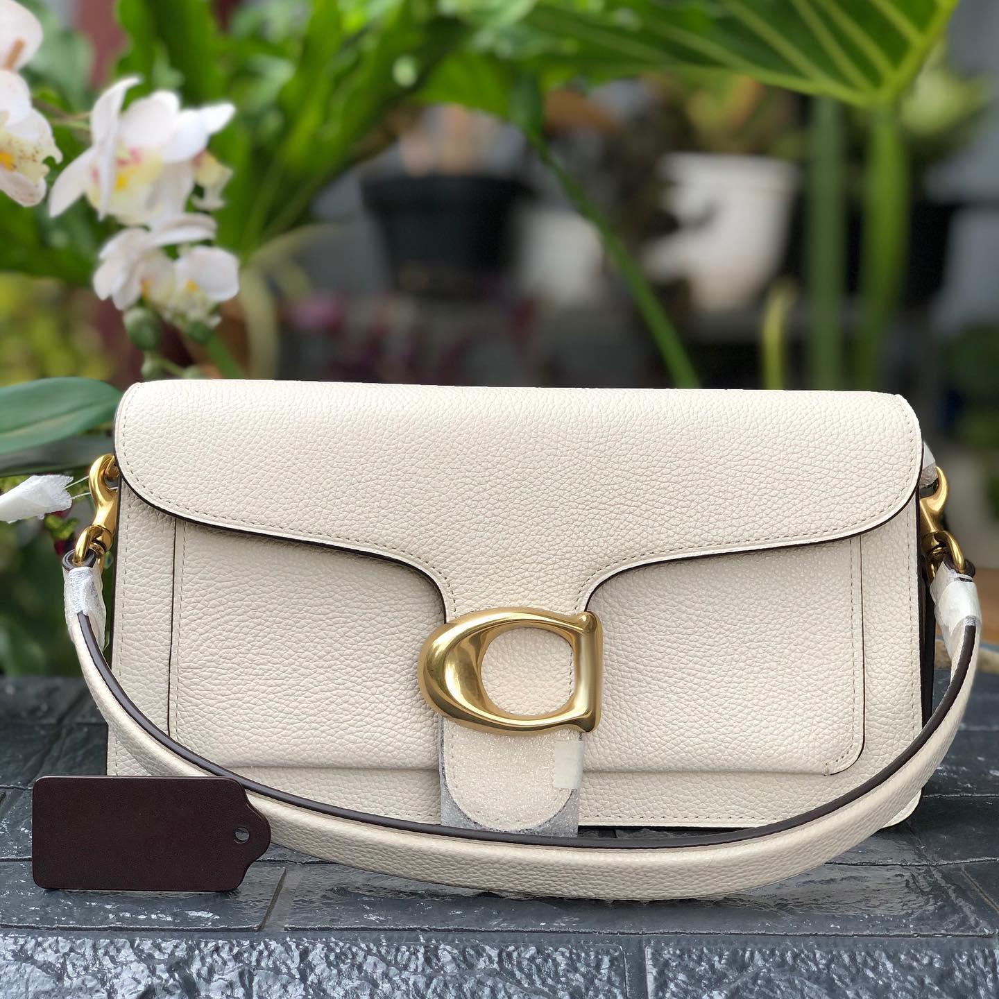 

mirror quality tabby baguette envelope bags luxury tote handbag Genuine leather shoulder designer bag for women man classic flap sacoche bolso clutch cross body bag, Mon0gram brown