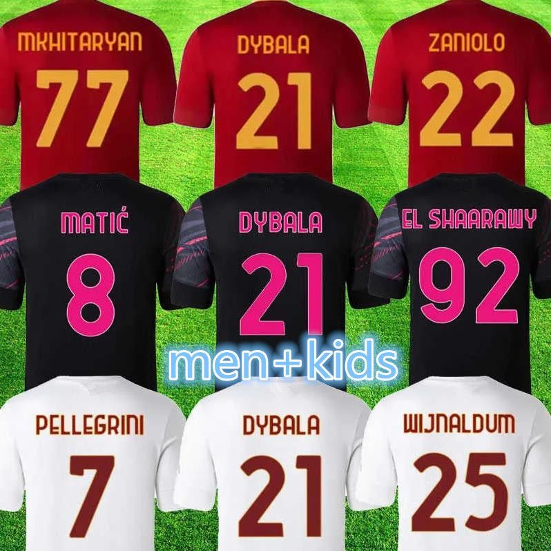 

23 24 DYBALA romas Soccer jerseys maglia Pellegrini belotti CELIK Abraham 2023 2024 HOME away 3rd jerseys MANCINI KUMBULLA men kids kit Football EL SHAARAWY Uniform, Third