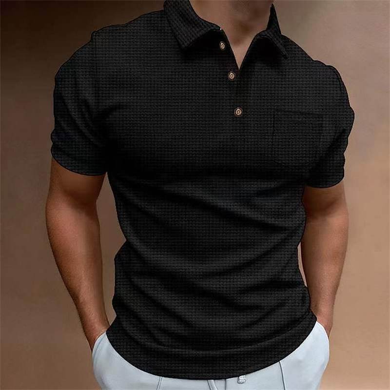 Chemise de golf pour hommes à manches courtes Business Casual Running Polos pour hommes nouveau Top Shirt à manches courtes Solid Men Polo Homme