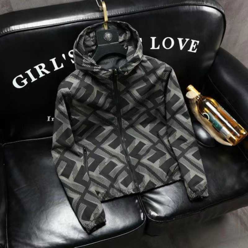 

Luxury designer jacket men hooded jackets F 3d Printed cardigan coat Nylon windbreaker fashion casual mens zipper Jacket 4xl 5xl I97F, Khaki-down vest