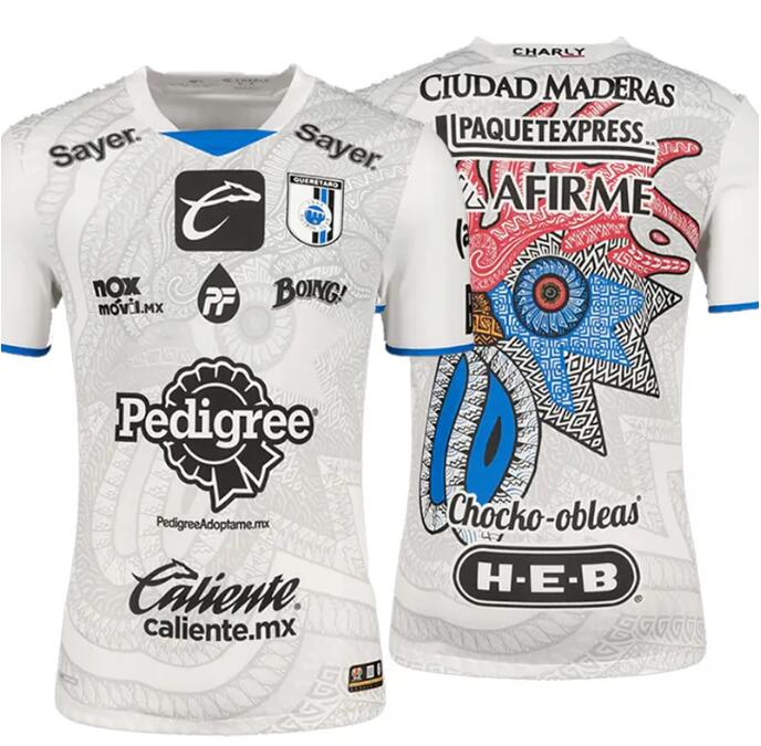 

Liga MX 22 23Queretaro Special Edition Mens Soccer Jerseys Kevin Balanta Kevin Escamilla Mendoza Football Shirts Short Sleeve Uniforms, White+patch
