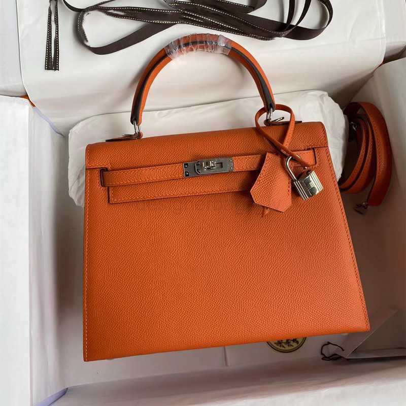 

H top 9A High-end handmade wax line female kellyss bag designer luxury leather handbag classic fashion commuter large capacity bag shoulder crossbody, Box