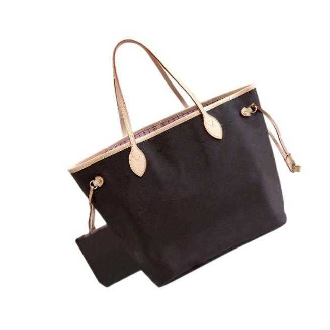 

5A Women Handbag Brown Flower Tote Bags Shopping Bag Shoulder Crossbody Purse Fashion Genuine Leather Large Capacity Classic Letter Clutch