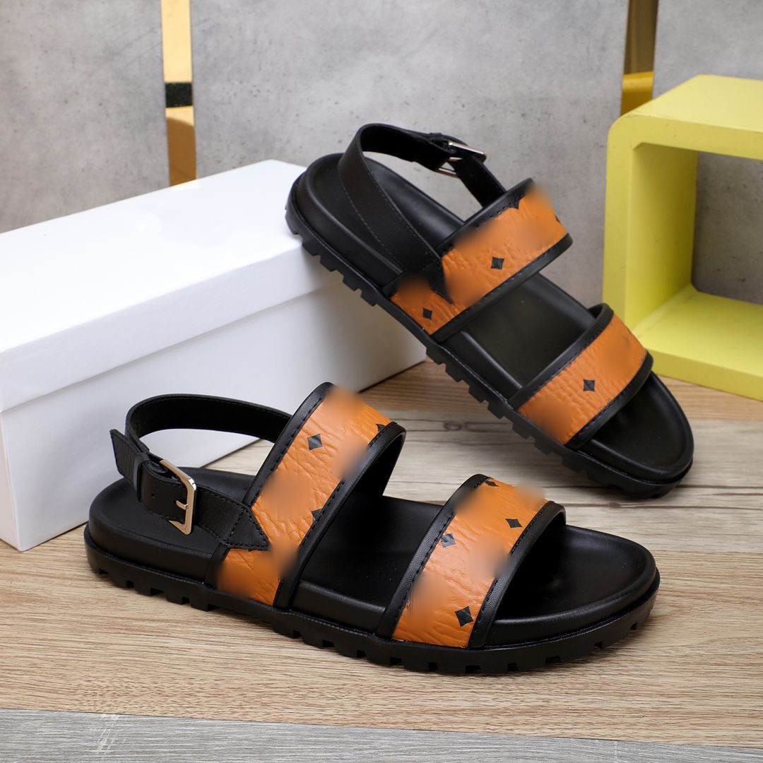 

Top fashion men sandals black orange letter printed 2023 luxury flat designer mens casual sandal