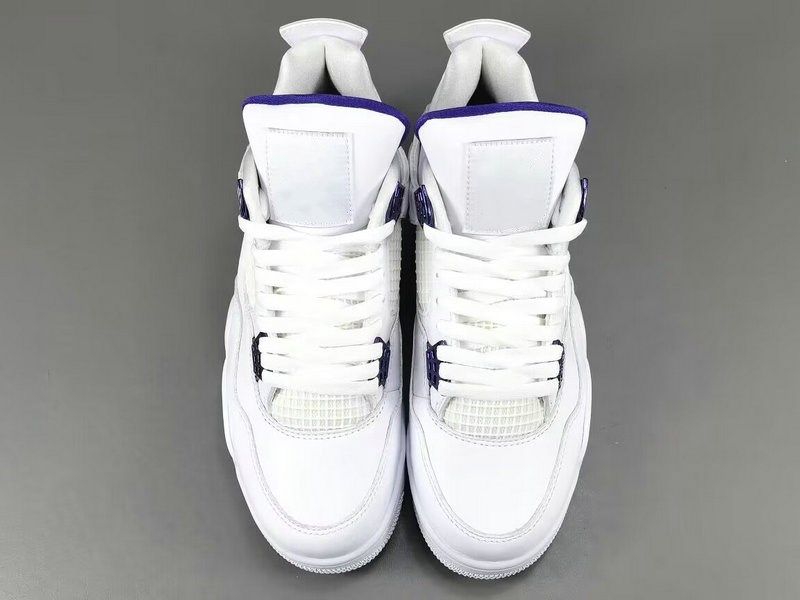 

2023 Basketball shoes Special Edition Jumpman 4s OG Man White Court Purple Metallic Silver Woman Fashion Sport Zapatos Sneakers Excellent Quality Come With Box