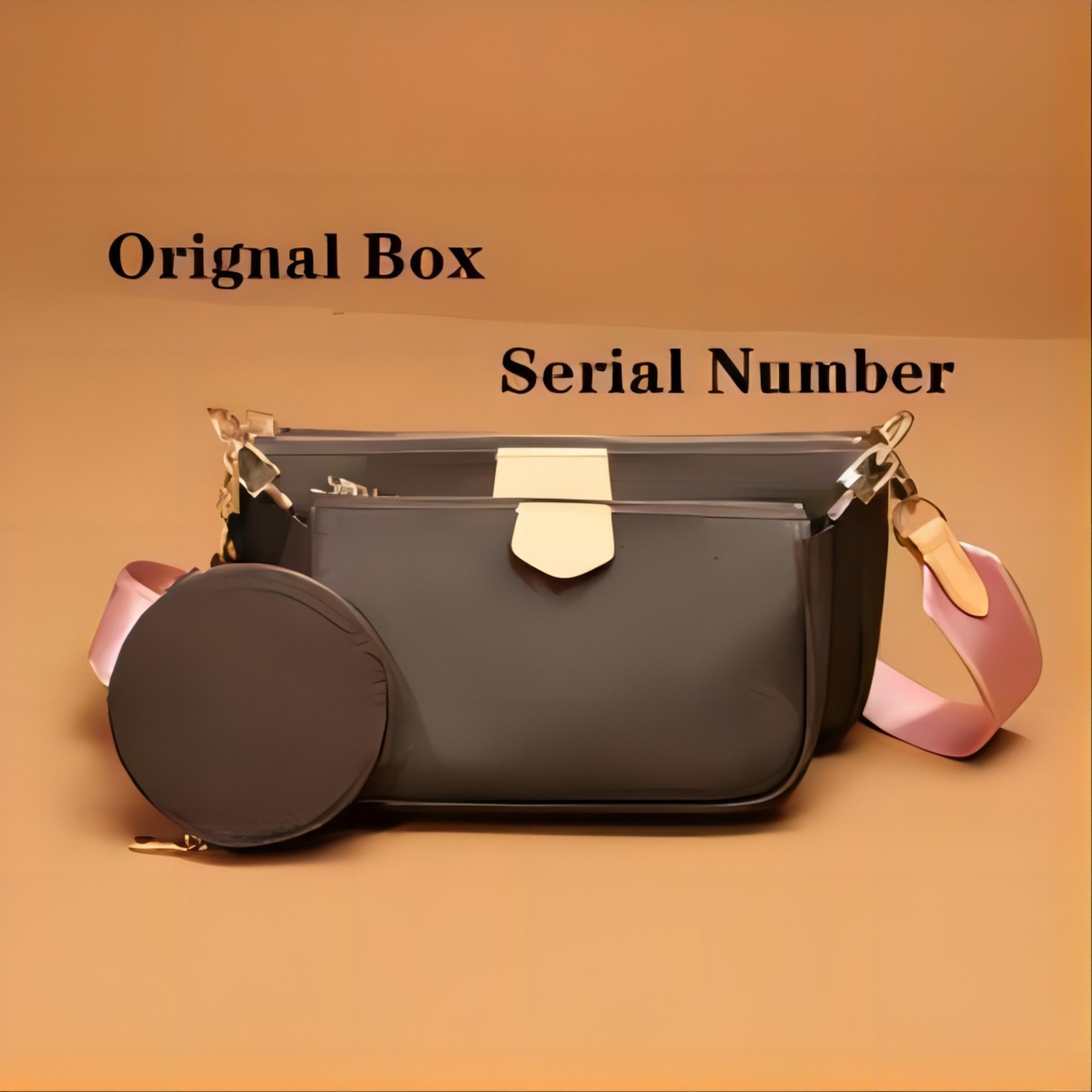 

5A Women Luxurys 2023 Original bag imported Leather Box Date code Handbags Purse Wallet clutch shoulder messenger cross body multi pochette