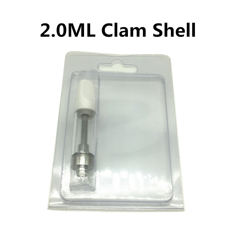 

Vape Carts Accessories 2ML Plastic Clam Shell Packaging Blister for 2.0ml Vape Cartridges PVC Clamshell Pack